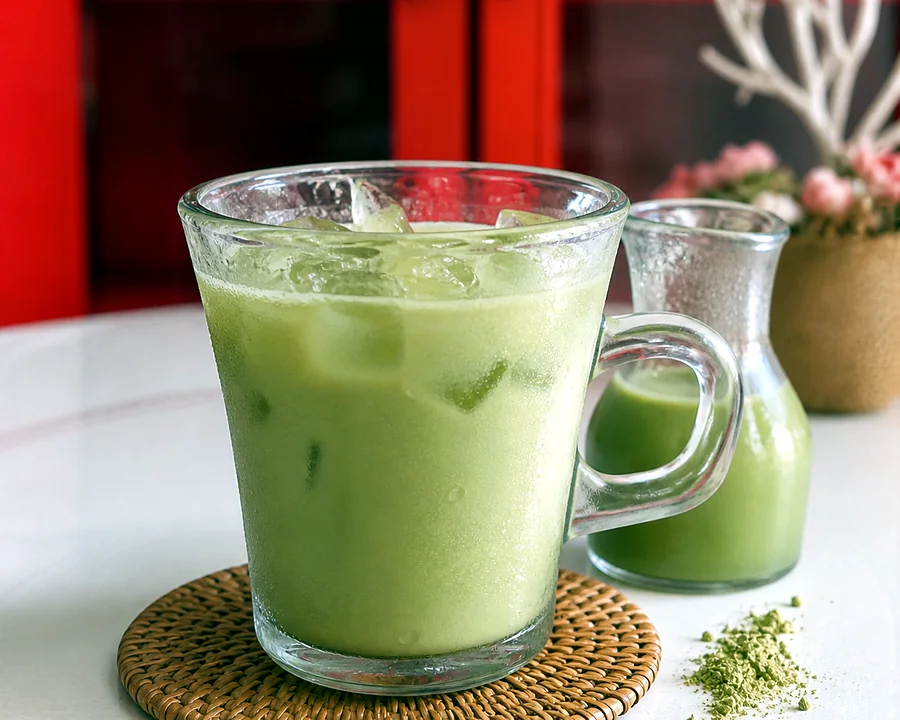 Ilustrasi penyajian Green Tea